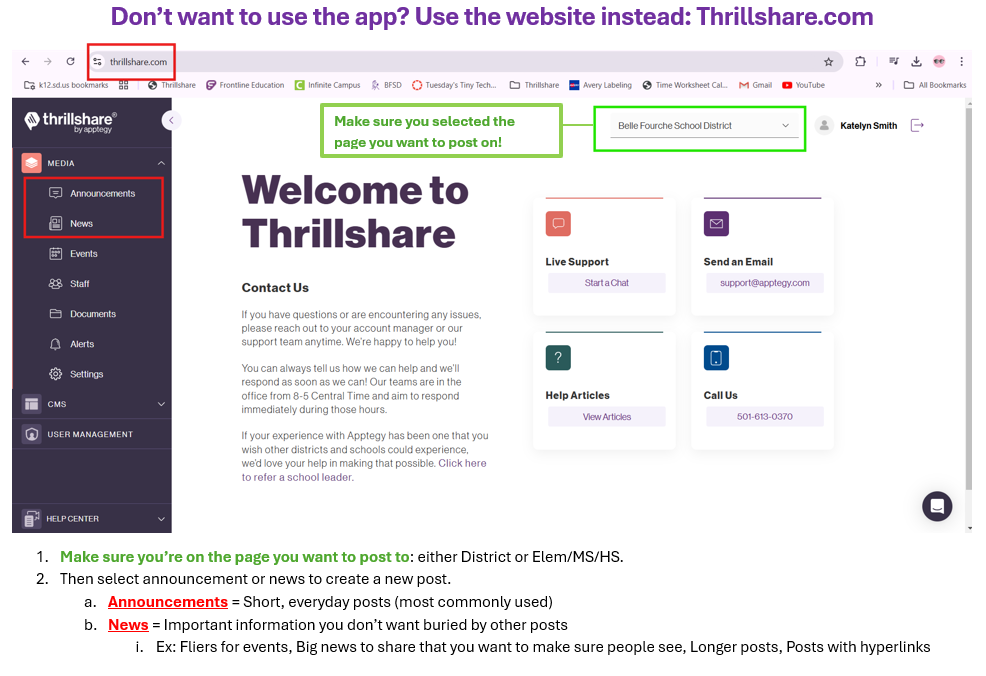 Info about Web-based Livefeed posts