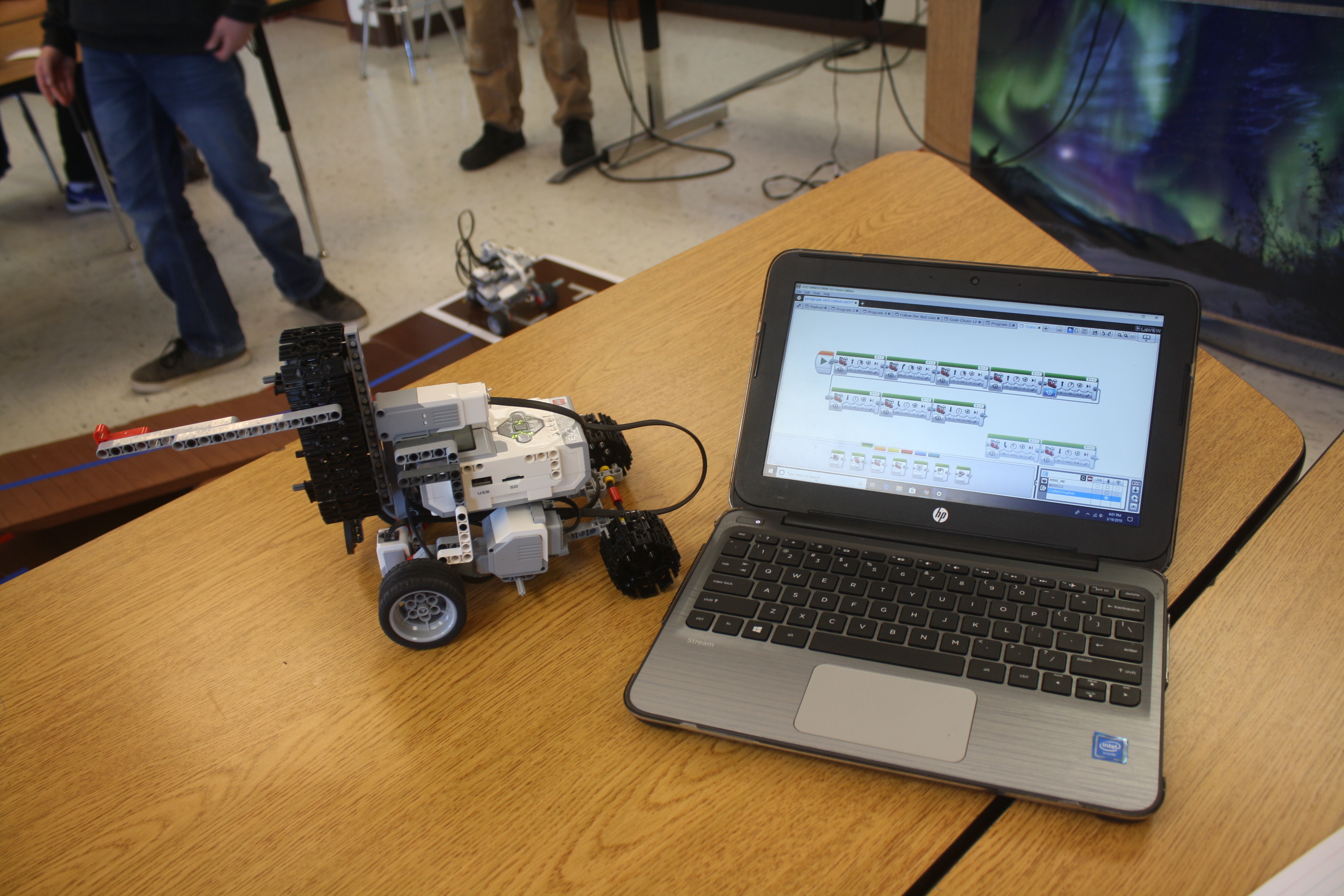 A photo of the robotics activity.