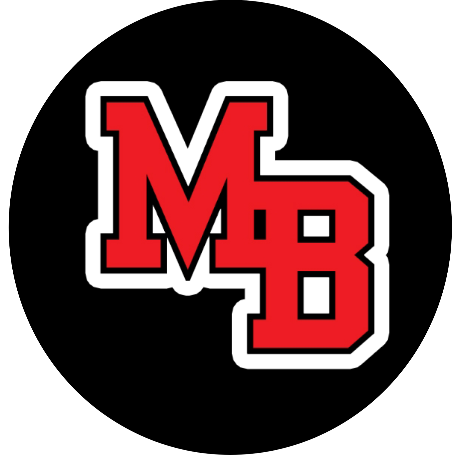 Mount Baker Athletics Logo, Letters M and B