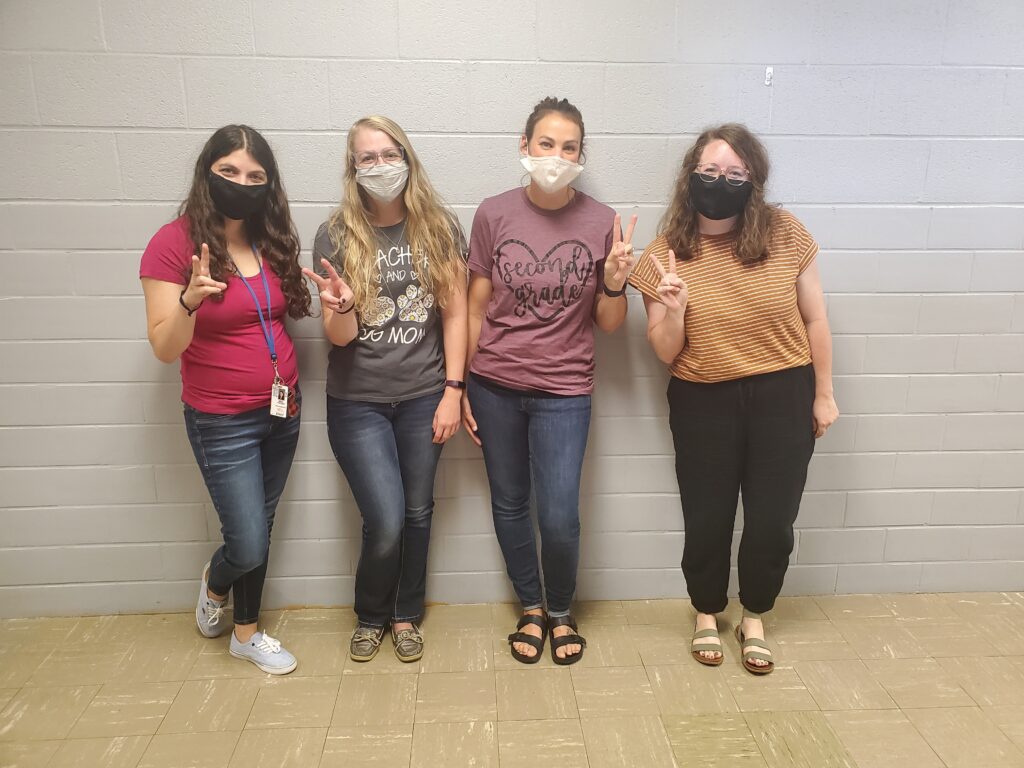 Second Grade Teachers wearing a Mask