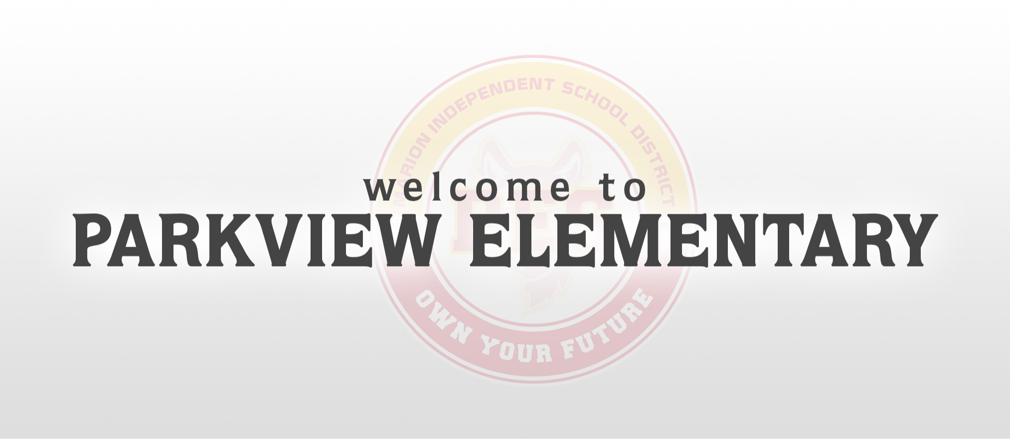 Welcome to Parkview Elementary with image of logo 