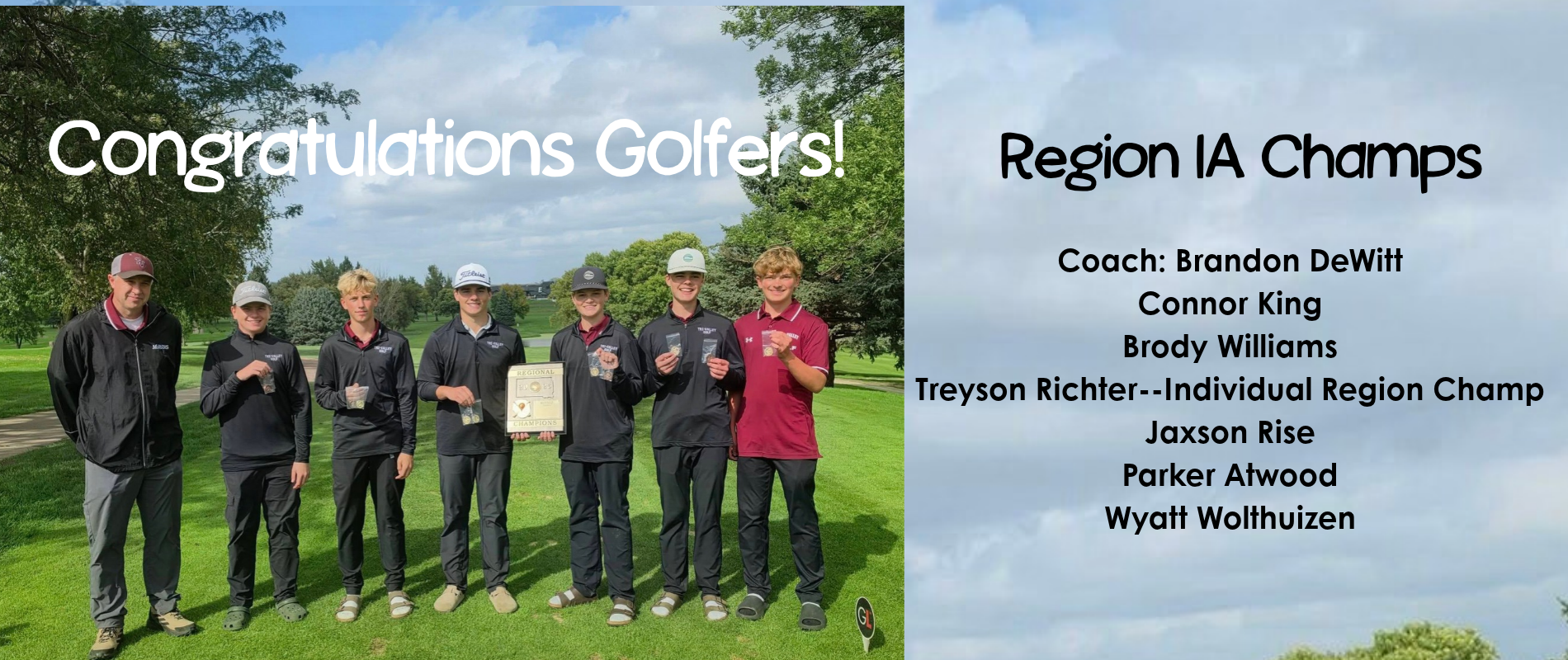 Golf Advances to State--Team Photo
