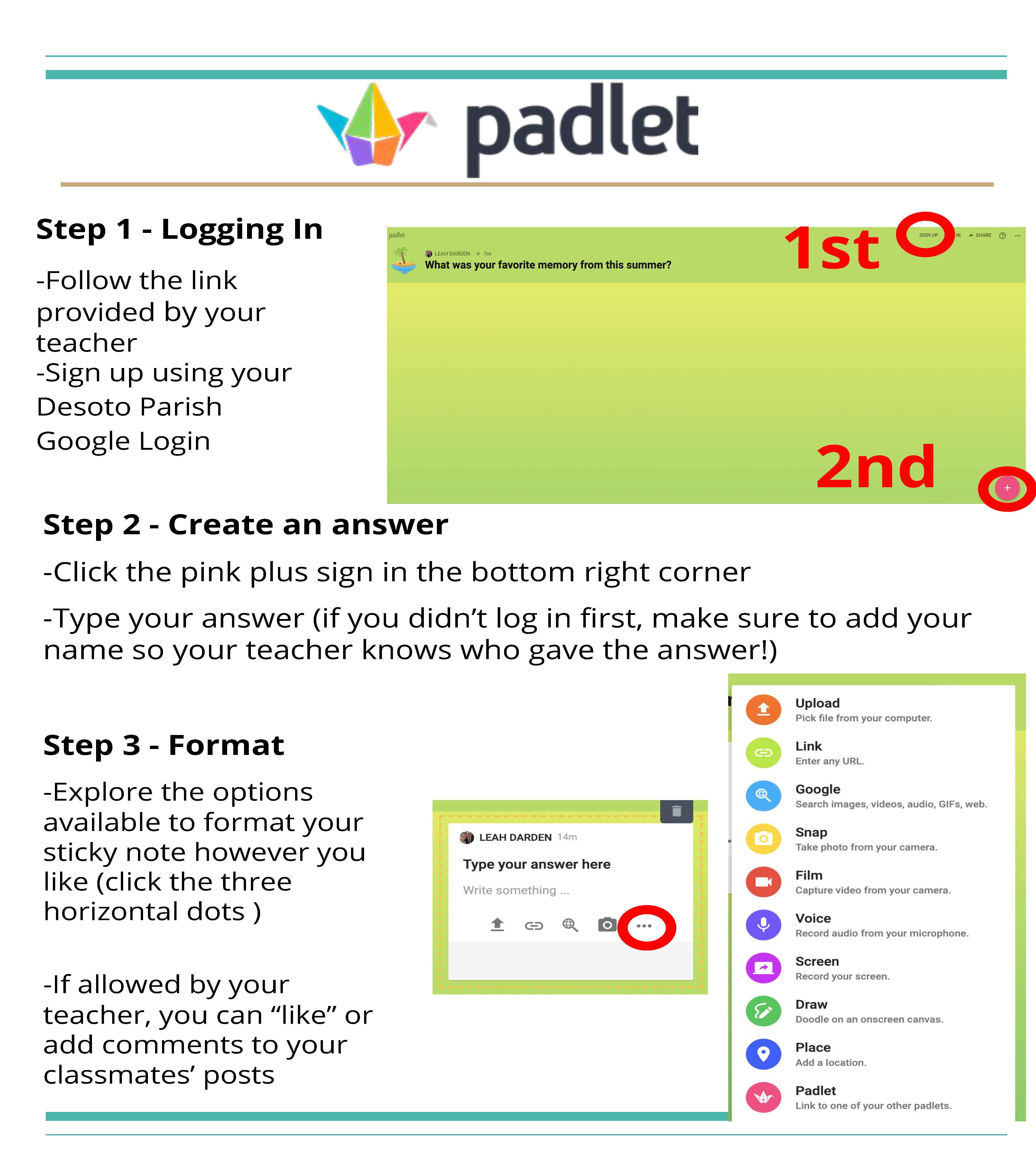 Padlet Guide