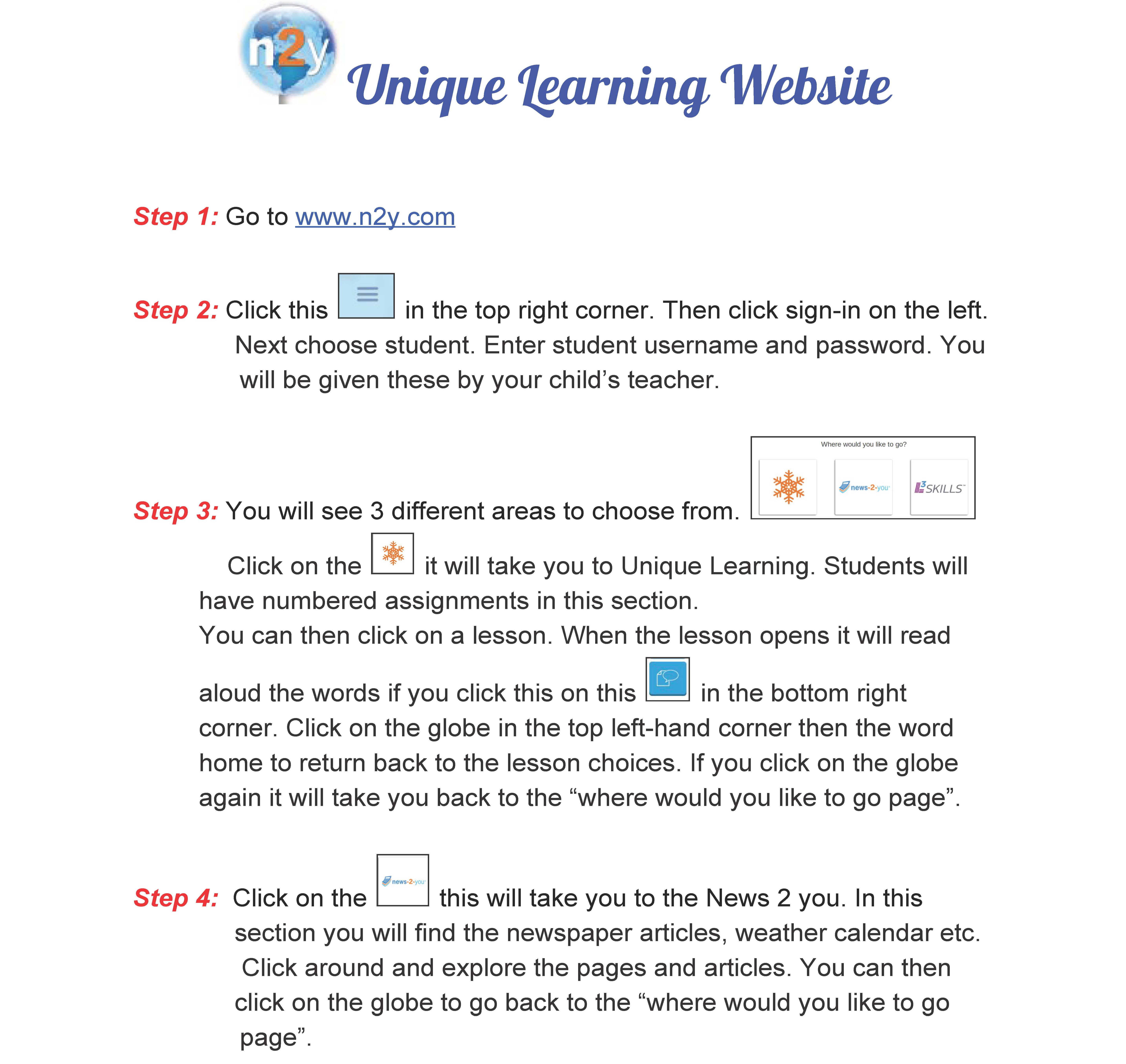 Unique Learning Page 1