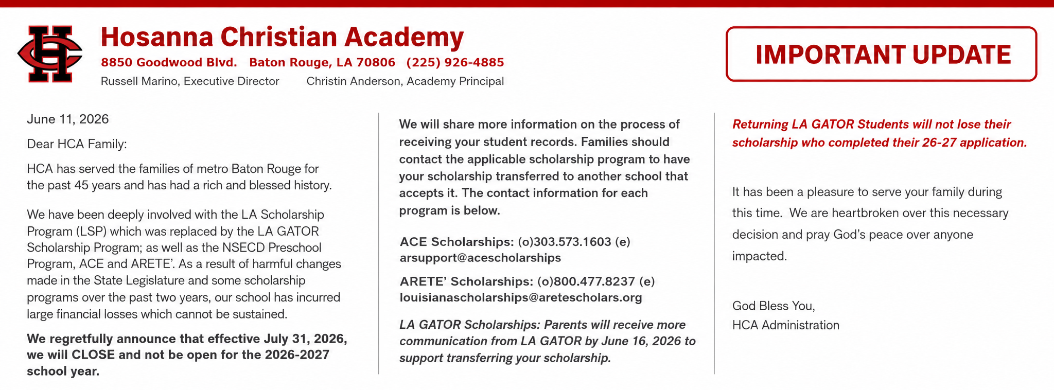 school closure
