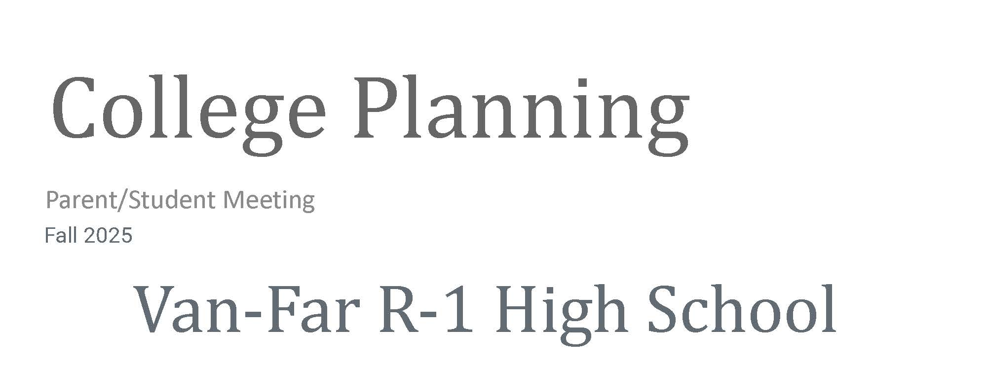 College Planning Night