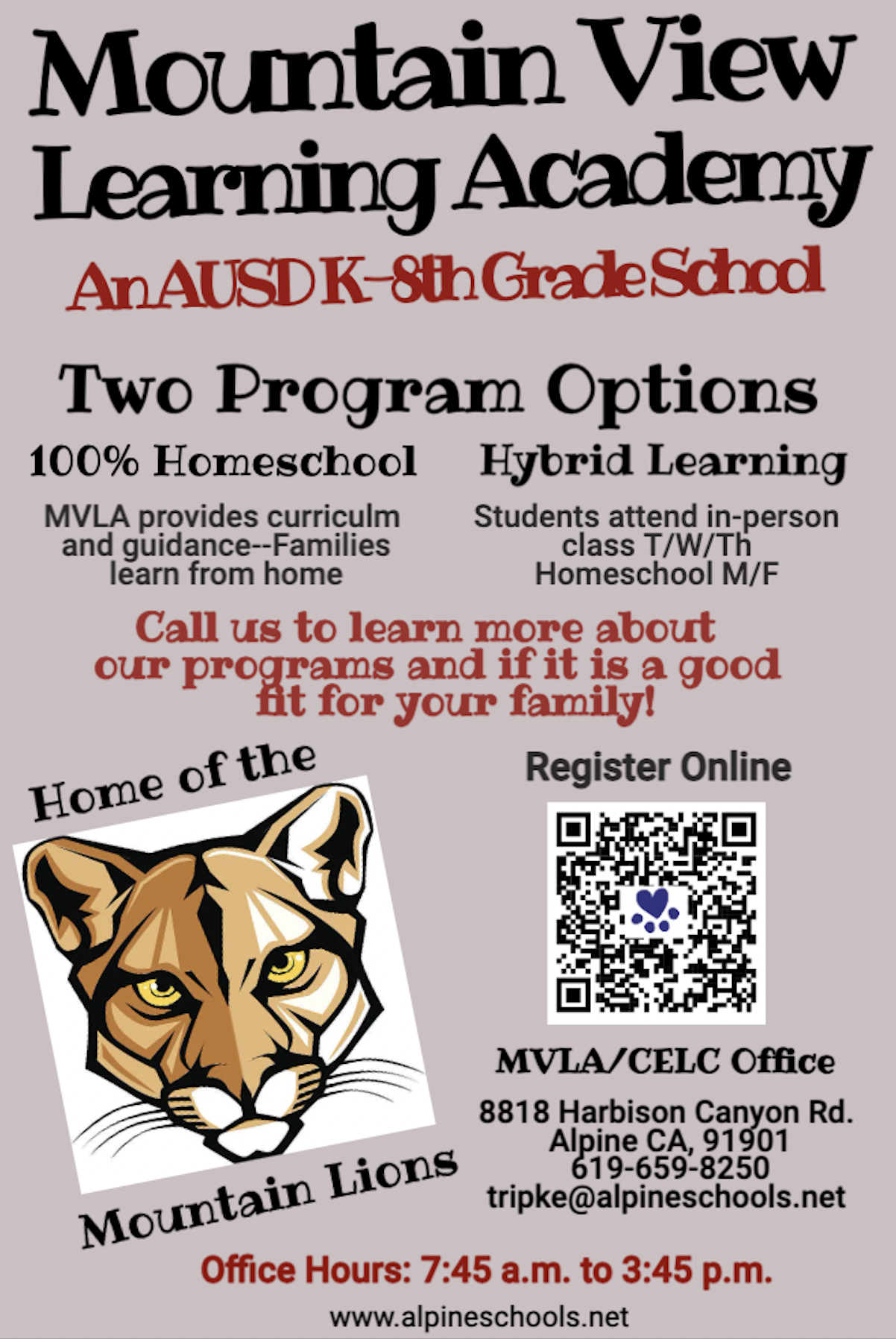 MVLA registration