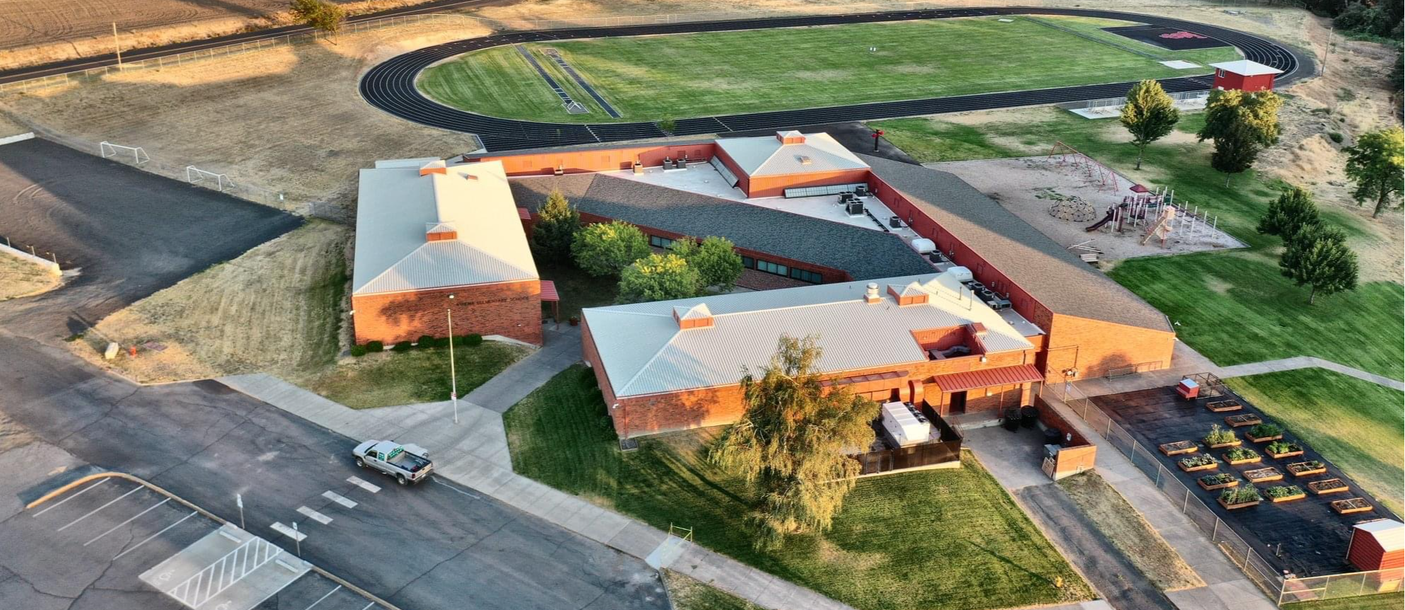 Aerial View of Athena Elementary School - Courtesy of Outlying Perspective