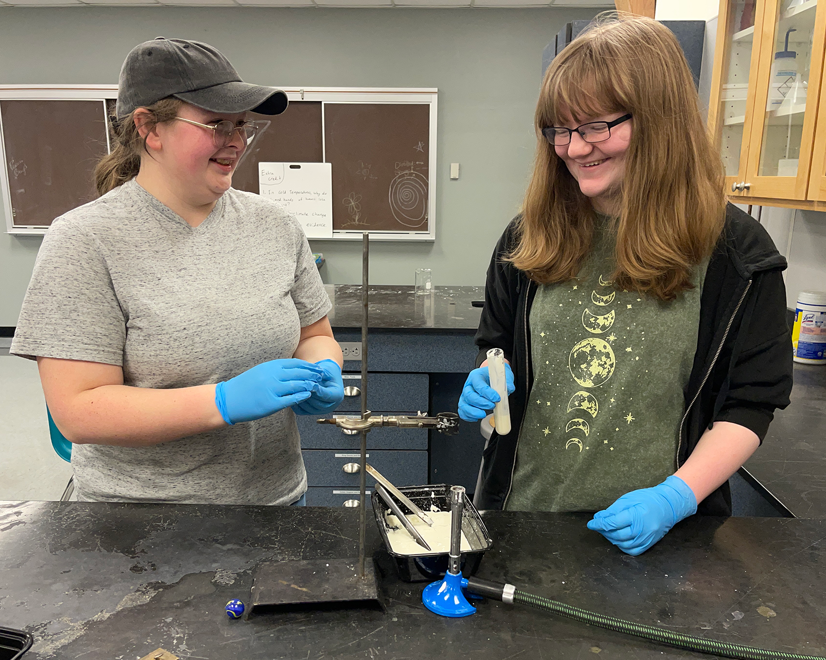 students in science lab