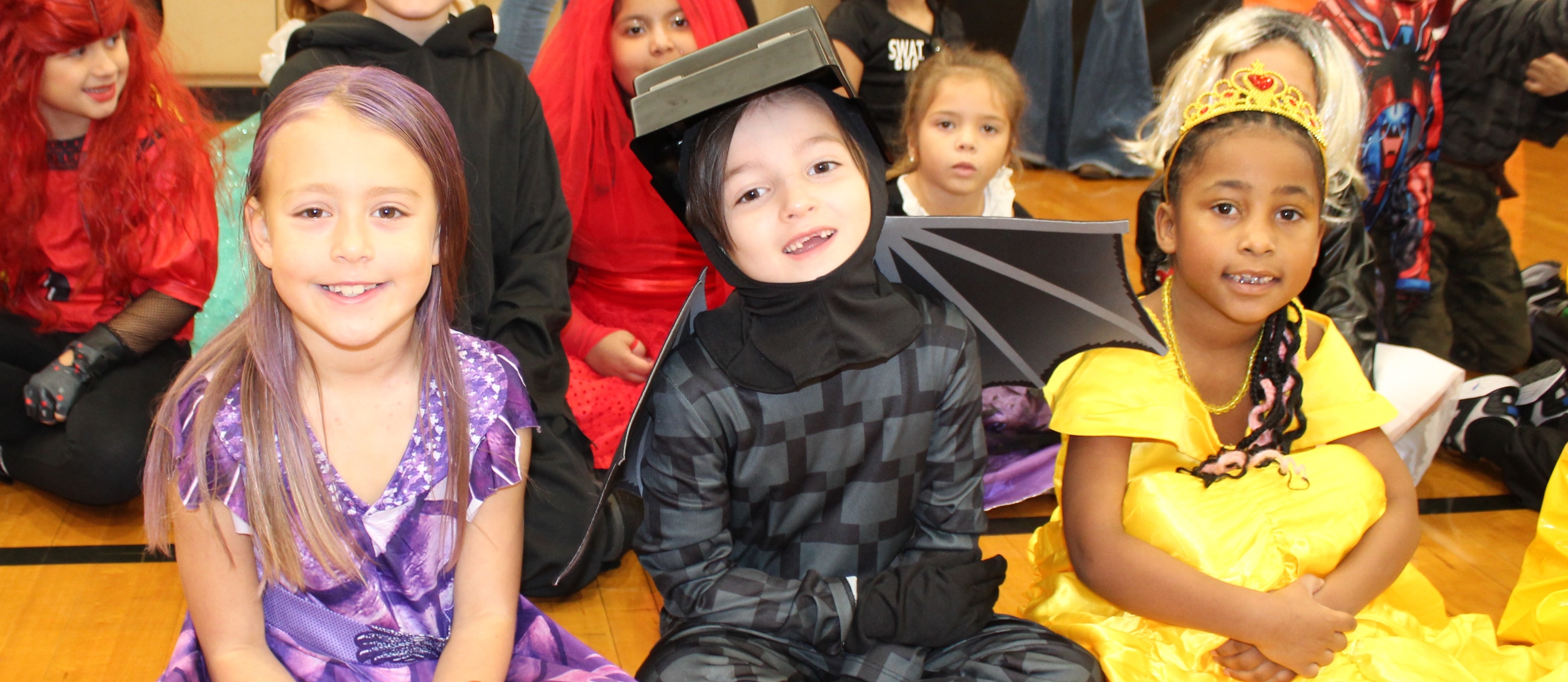 Students dressed up for Halloween