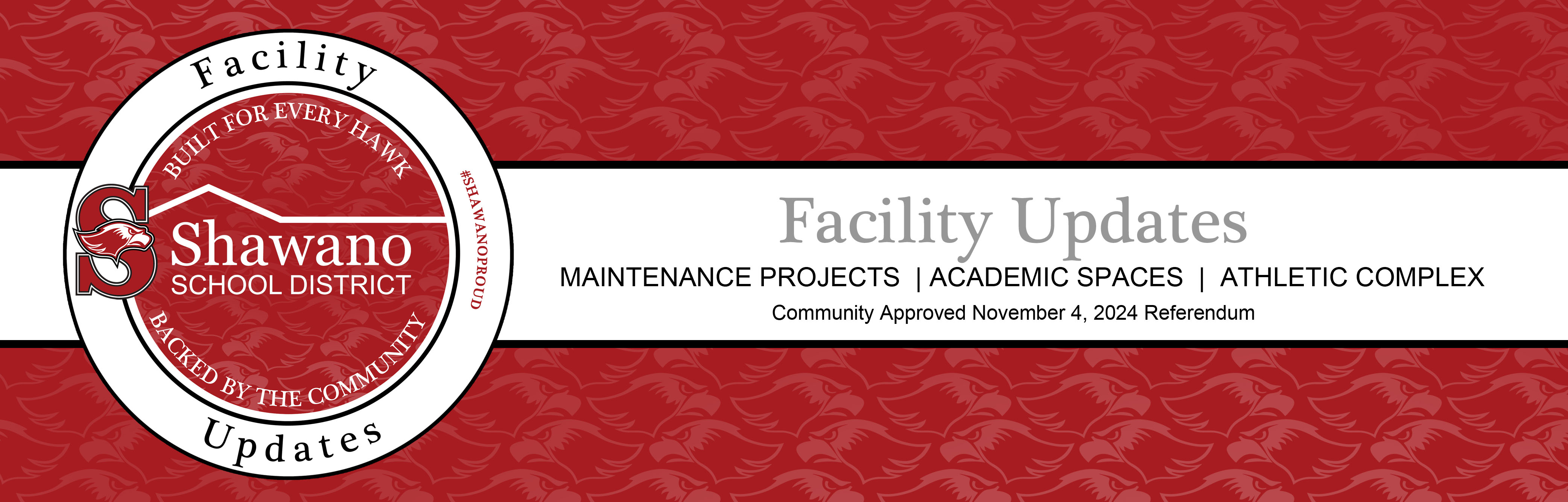 Shawano facilities update header