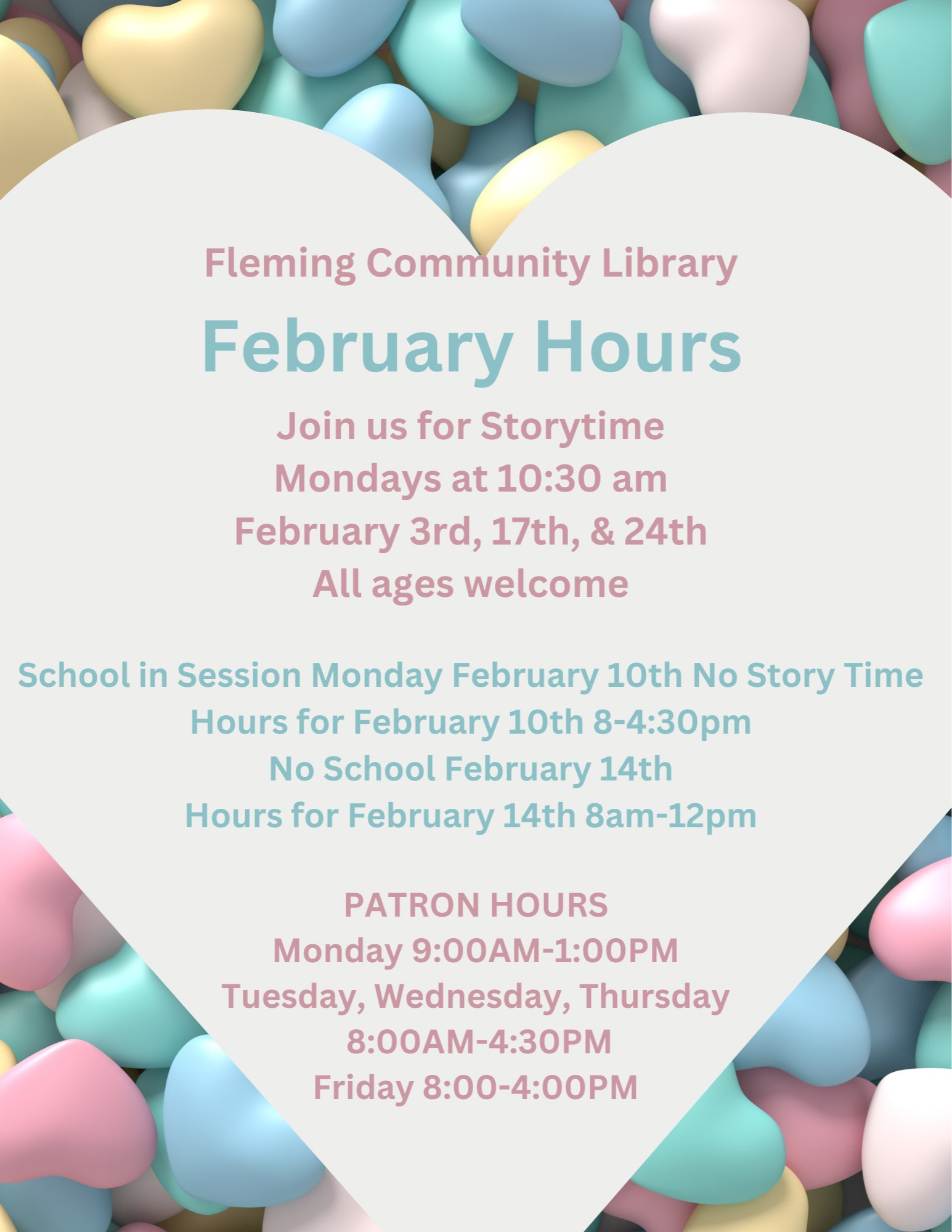 Fleming Colorado Community Library Schedule