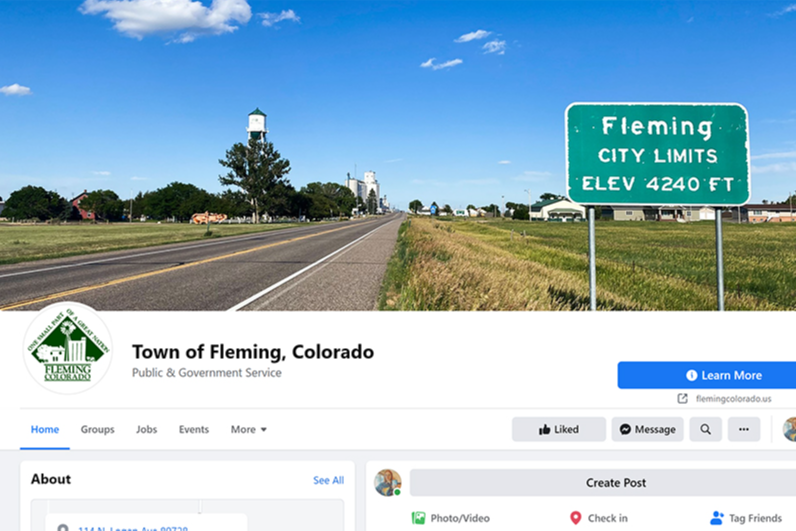 Town of Fleming Colorado Facebook Page