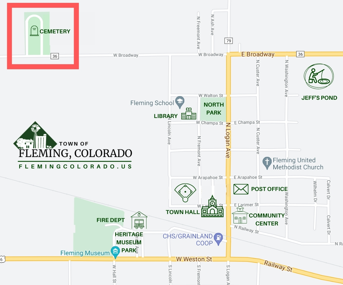 Fleming Colorado Cemetery Map