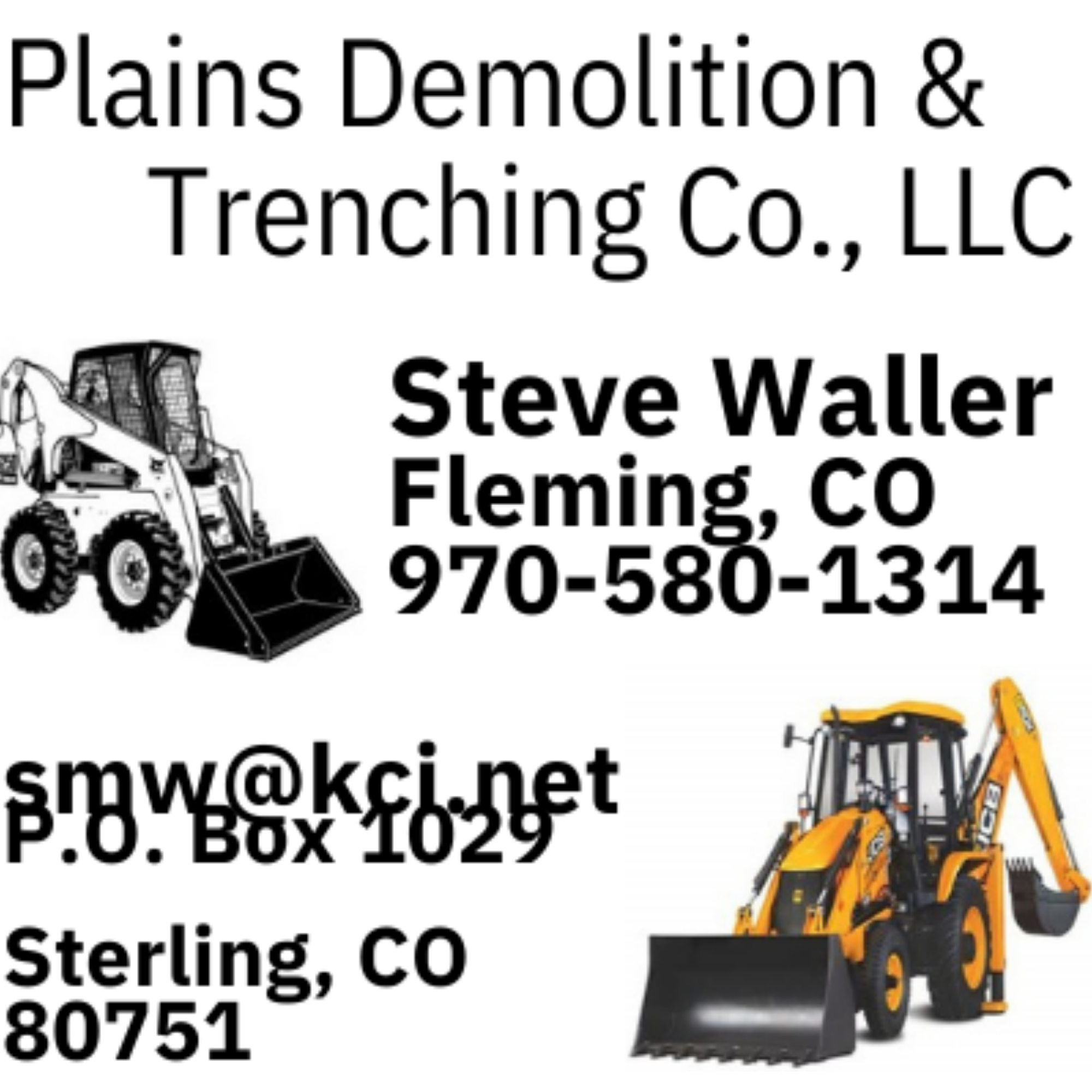 plains demolition and trenching co  fleming colorado