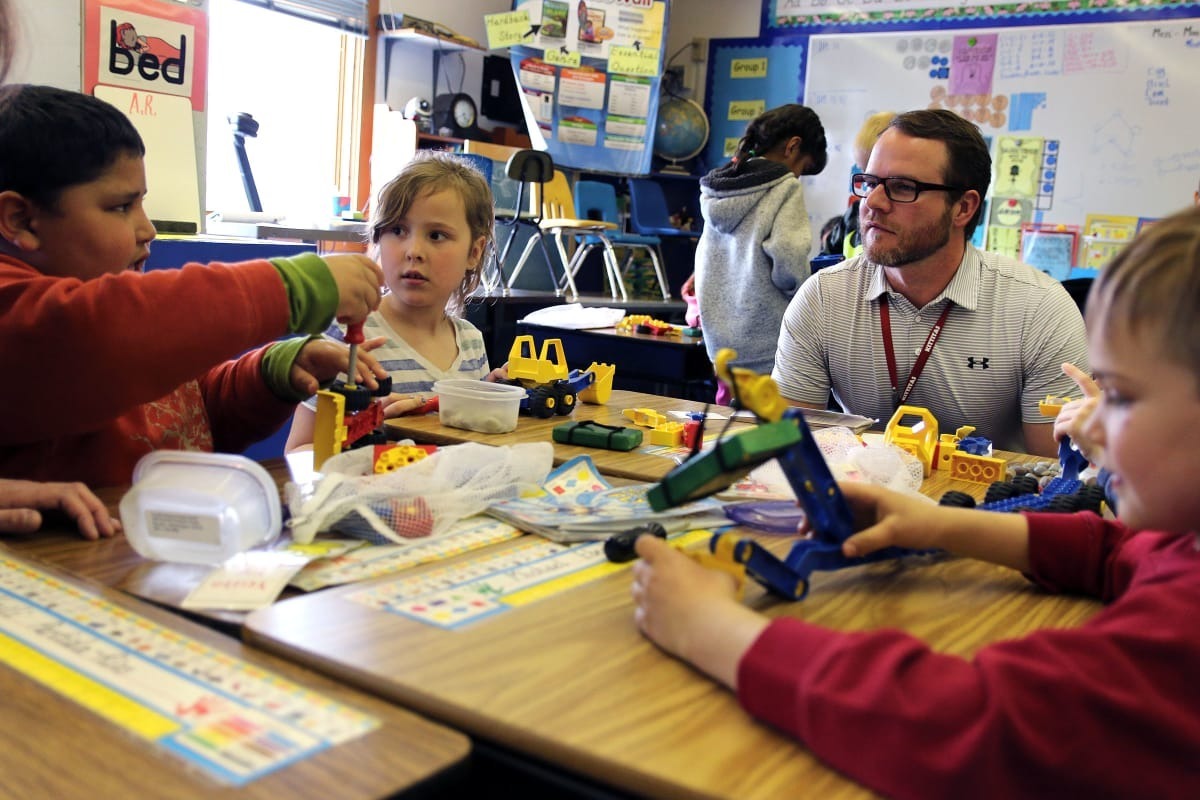 stem teacher and students