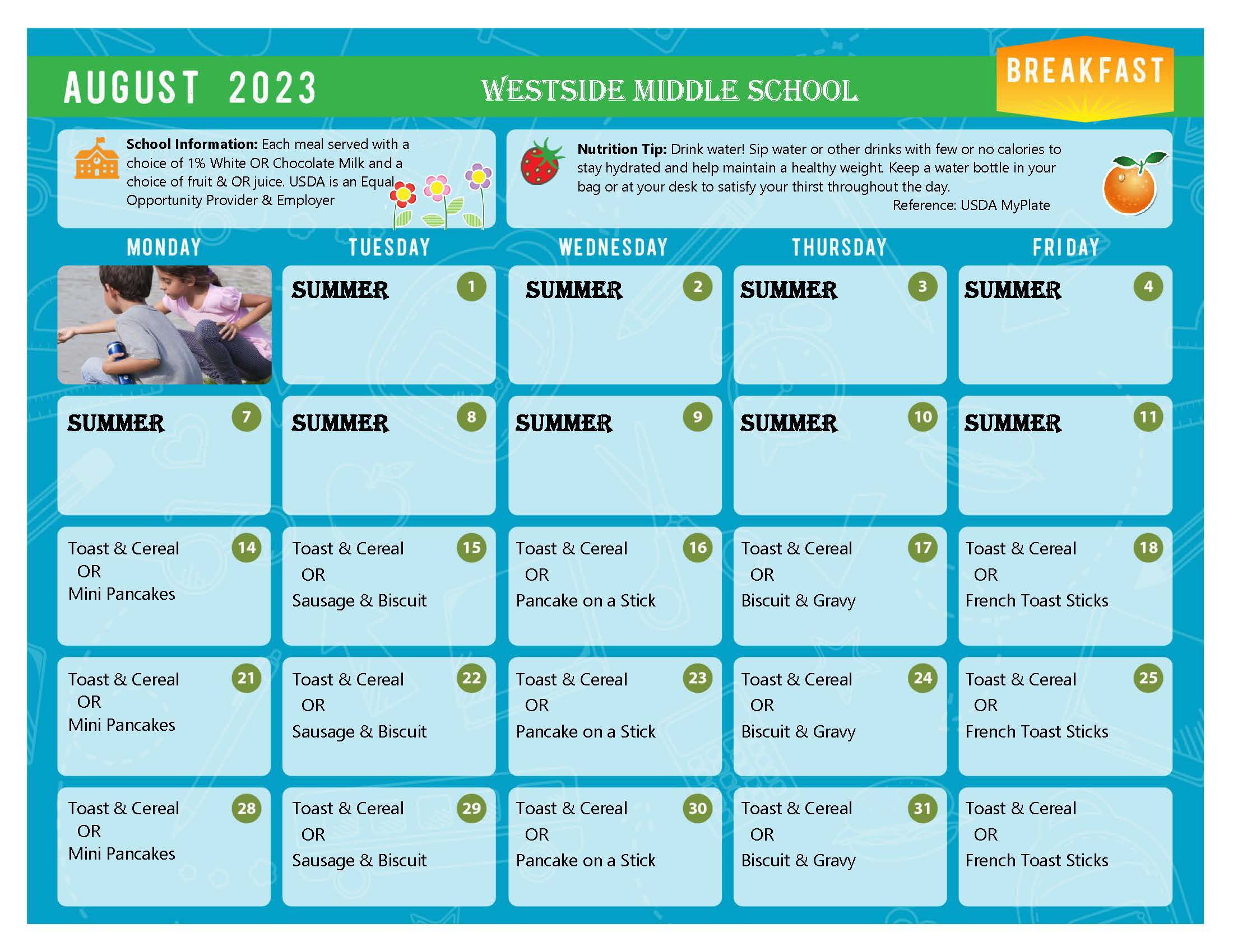 Dining Menus for Schools | Westside Consolidated School District