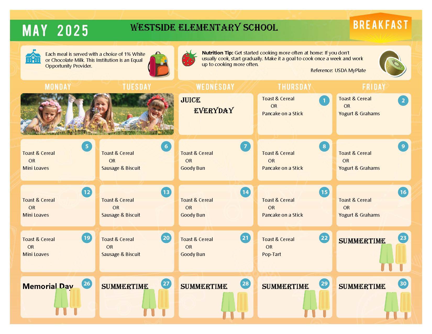 WES Breakfast Menu