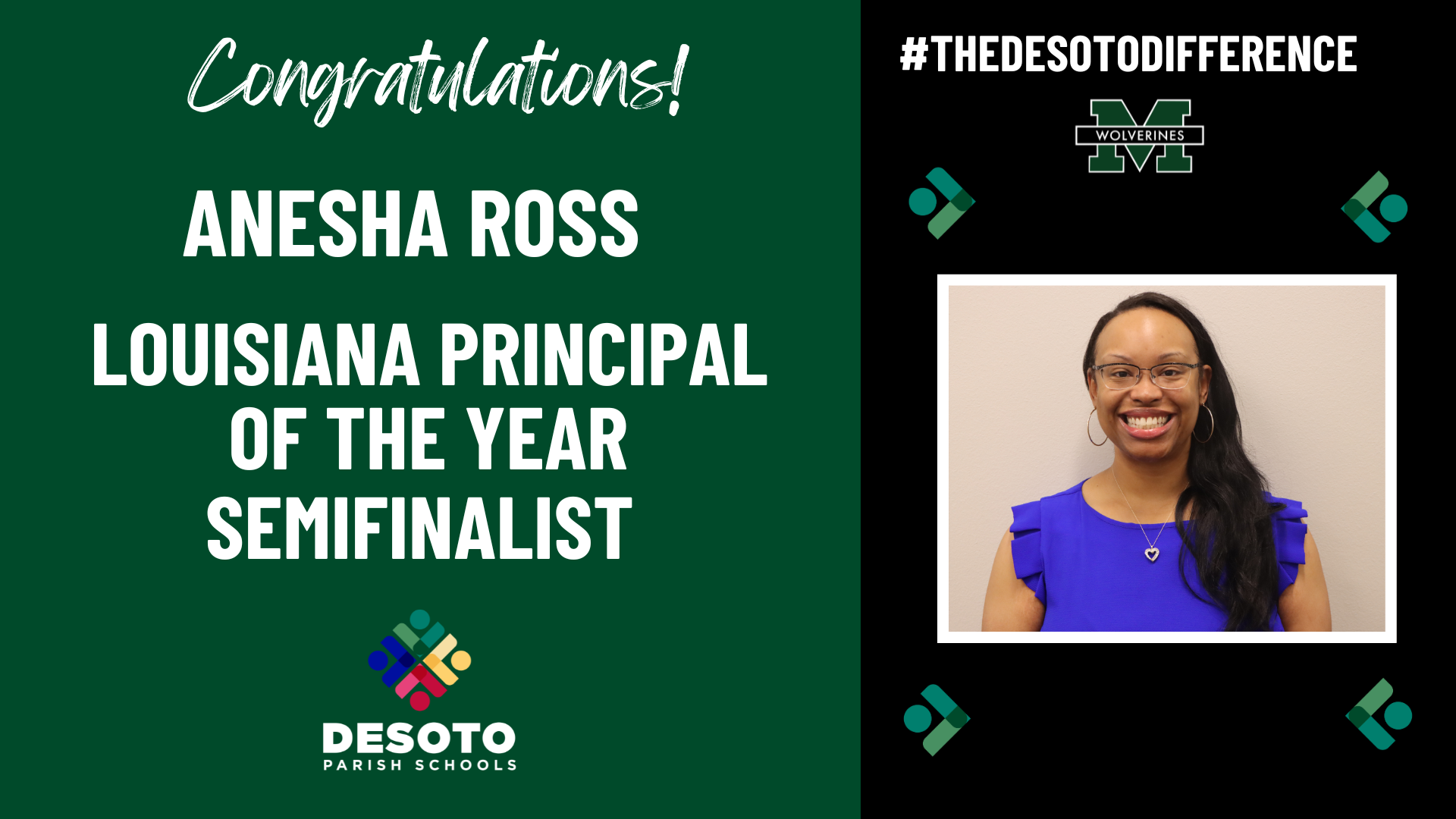 Anesha Ross Named Louisiana Principal of The Year Semifinalist