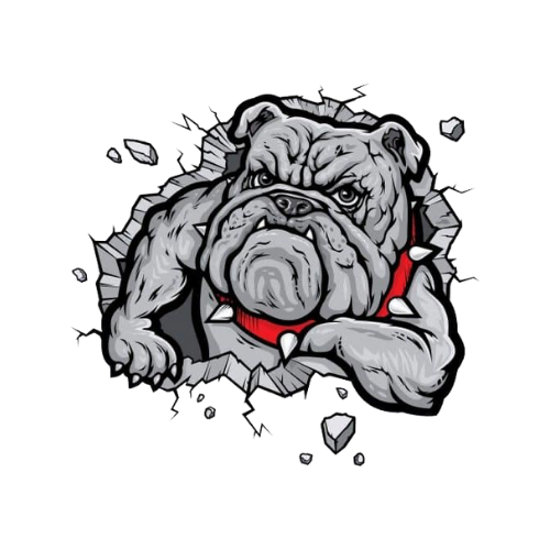 illustrated image of bulldog