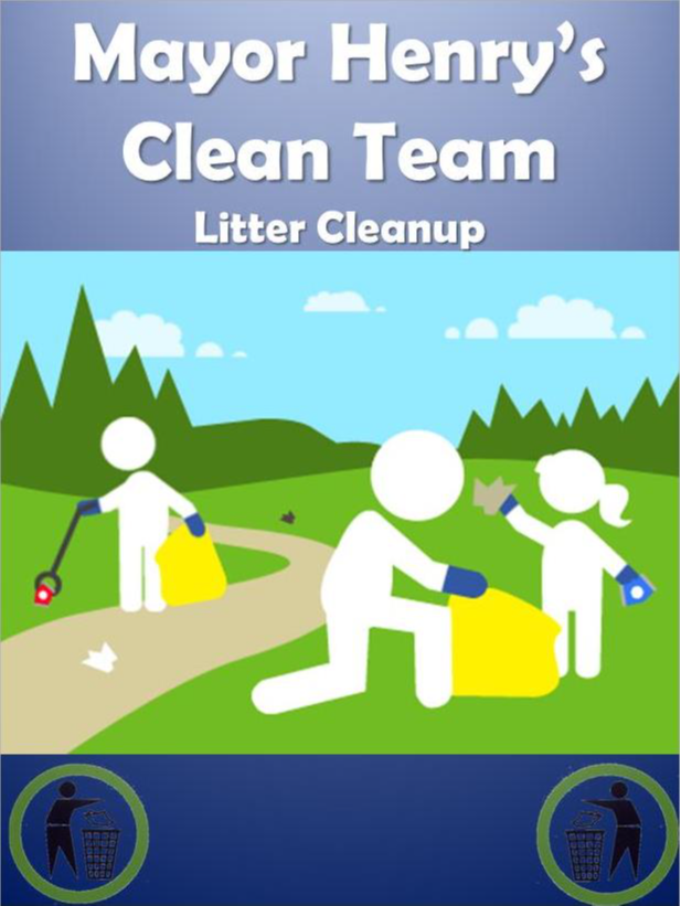 Mayor Henry's Clean Team Litter Cleanup 