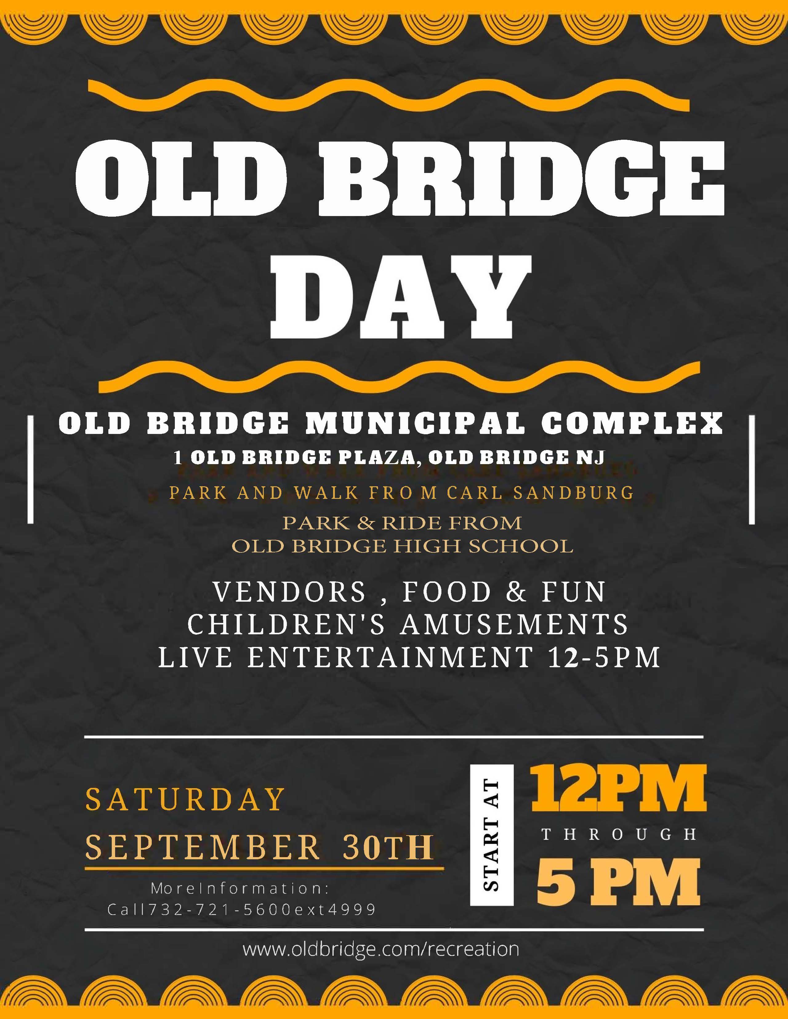 Old Bridge Day September 30th 12-5pm