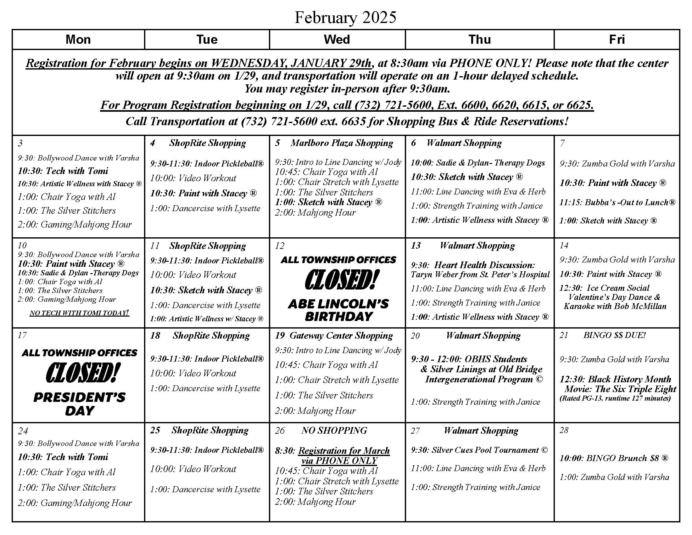 February 2025 Calendar