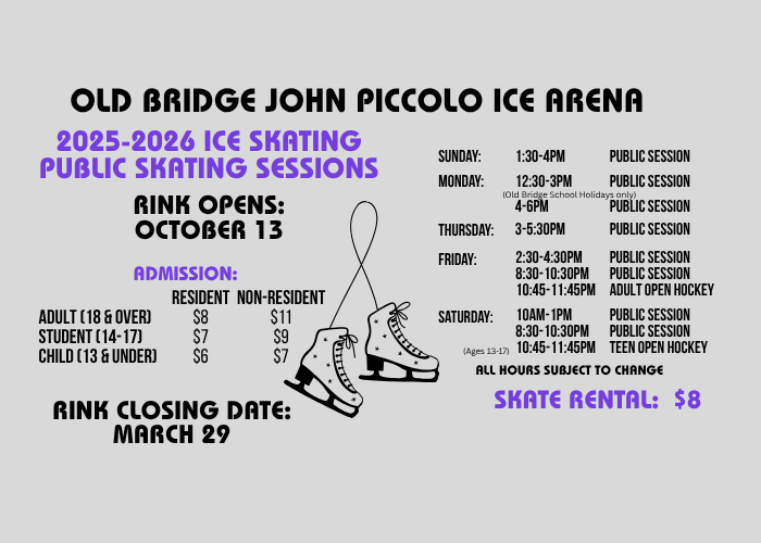 John Piccolo Ice Arena Public Sessions 2026