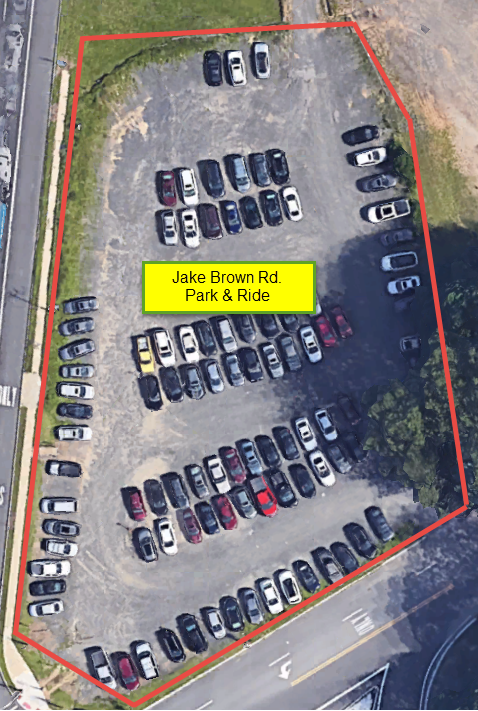 Jake Brown parking lot map