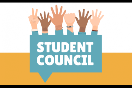 Student Council Graphic with Diverse hands