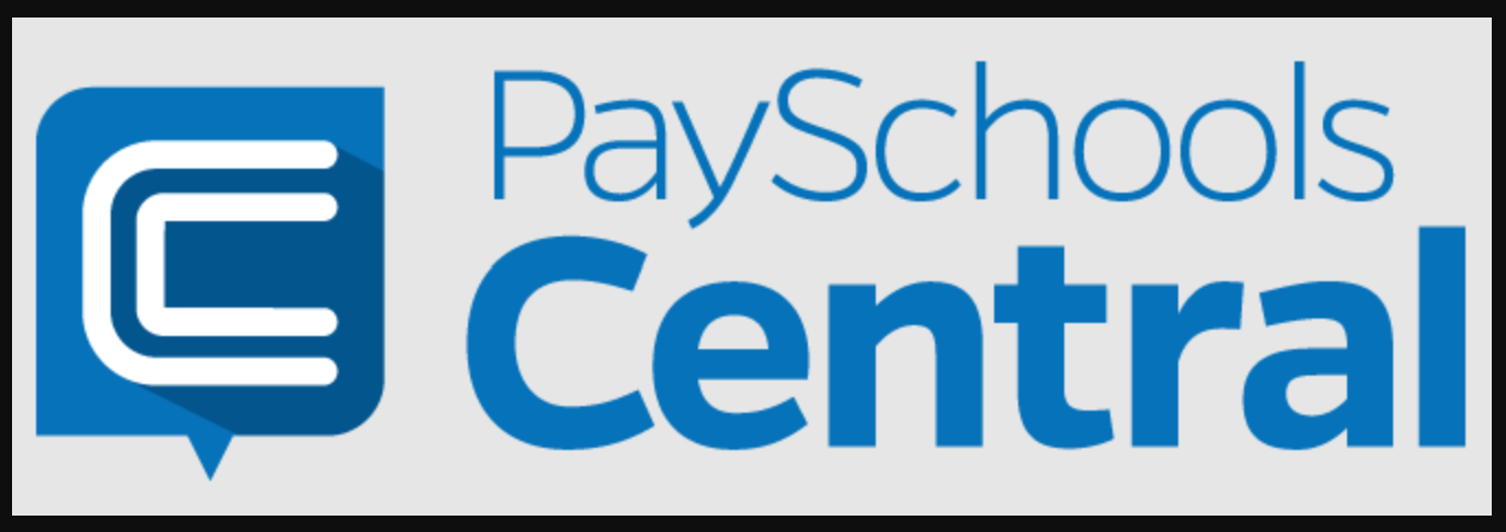 image of blue PaySchools Central Logo on white background