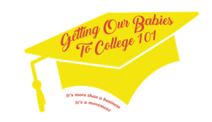 yellow graduation mortar board cap with red script text getting our babies to collegge