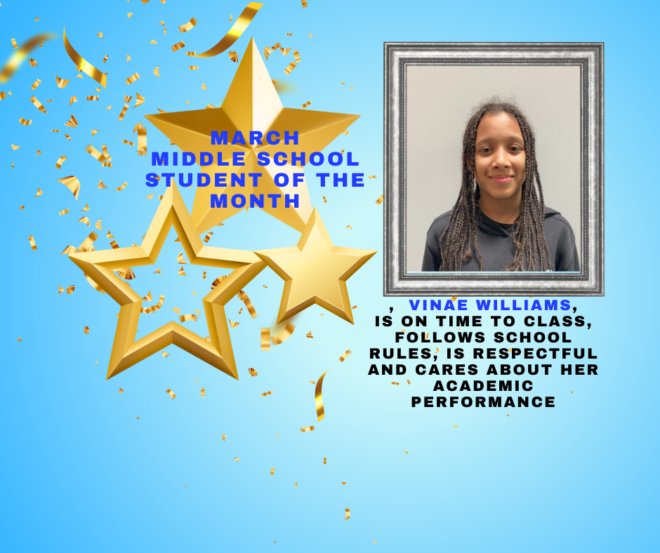 female student of the month - middle school