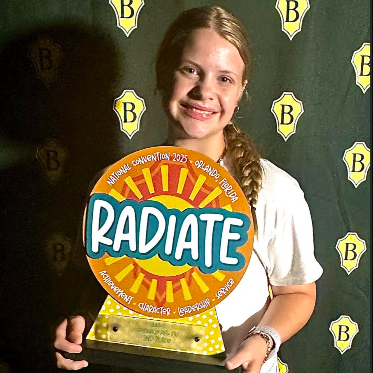 🎉 Congratulations to our very own Ms. Alaina Cooksey! 🎉 She snagged 2nd Place in Language Arts at the National Beta Convention — way to go, Alaina!