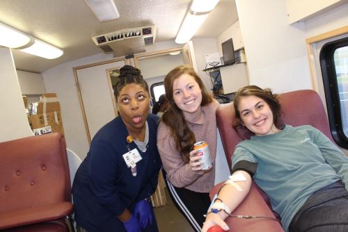 Student Donating Blood