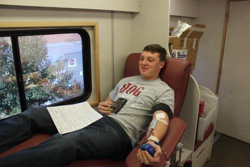 Student Donating Blood