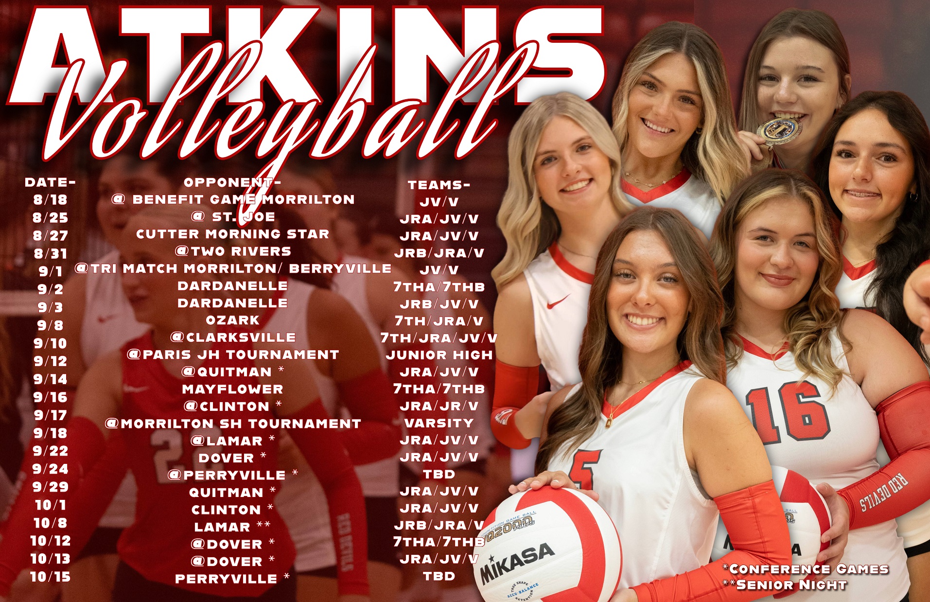 2026-20274 Volleyball Schedule
