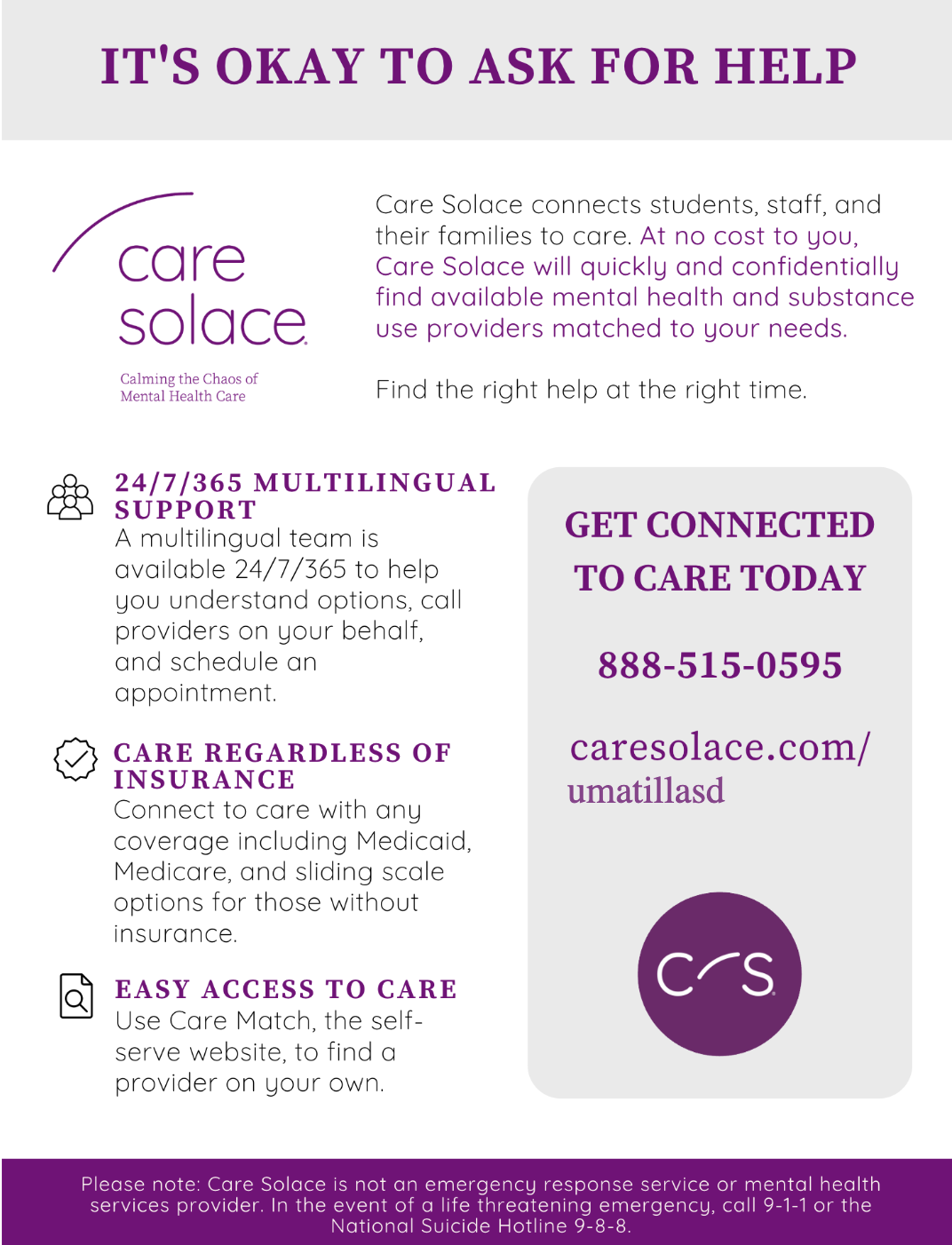 Care Solace Flyer