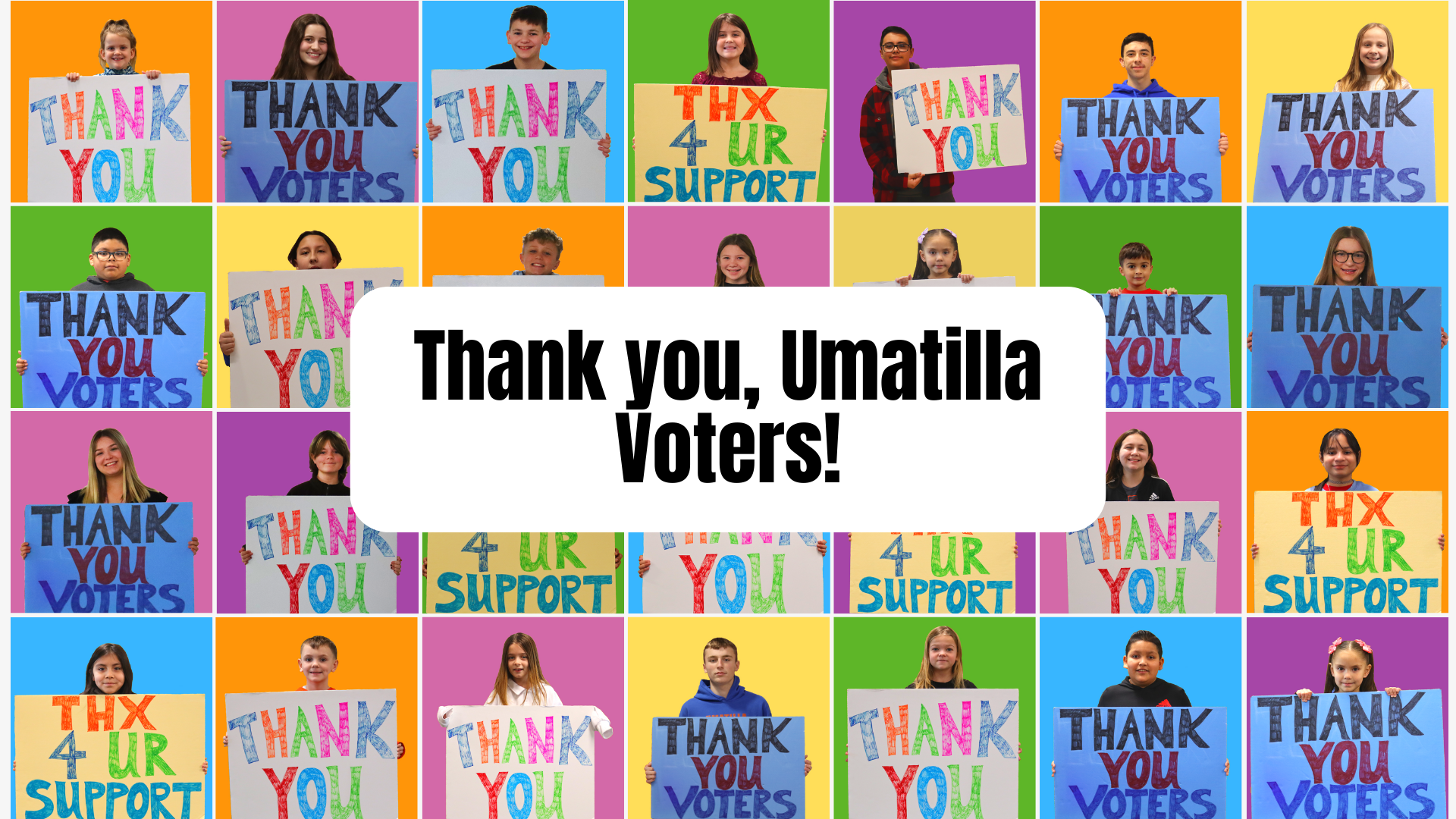 Thank you, Umatilla Voters!
