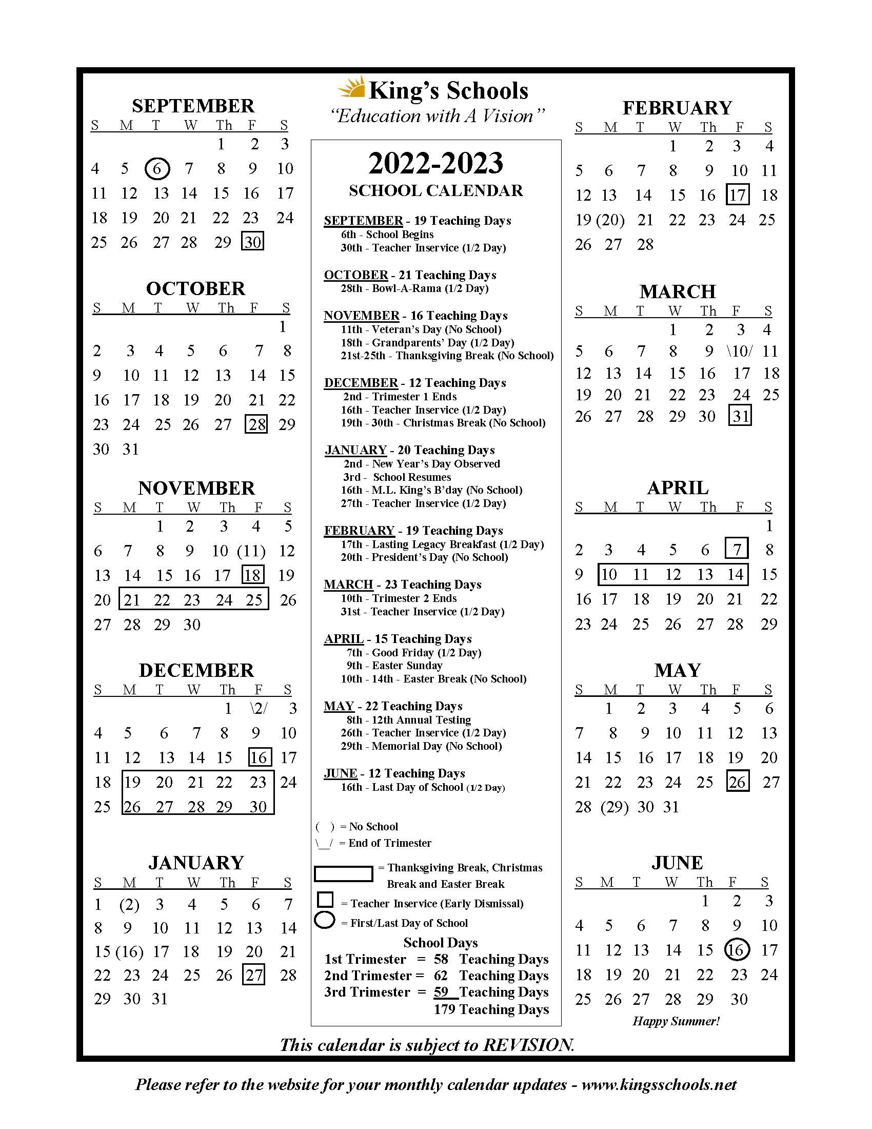 Yearly Calendar