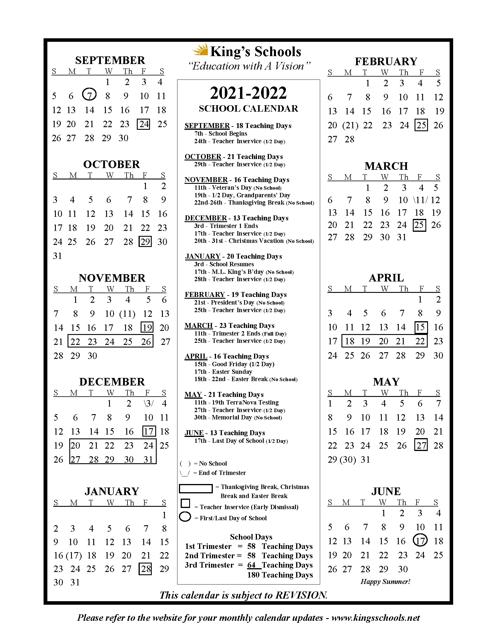 Yearly Calendar