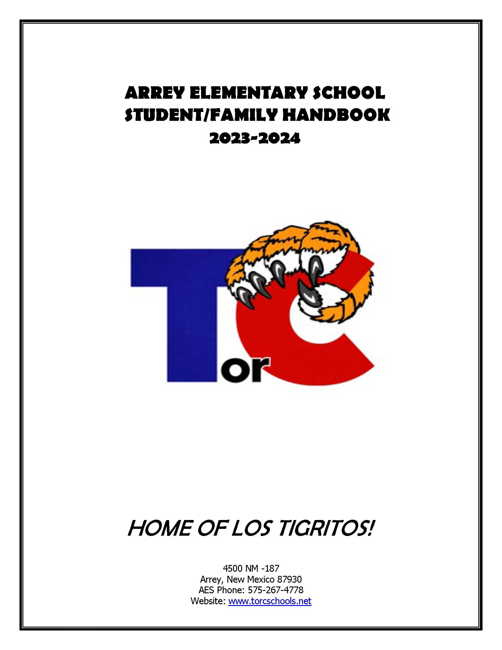 School and District Handbooks Truth or Consequences Municipal Schools