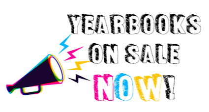 megaphone says yearbooks on sale now