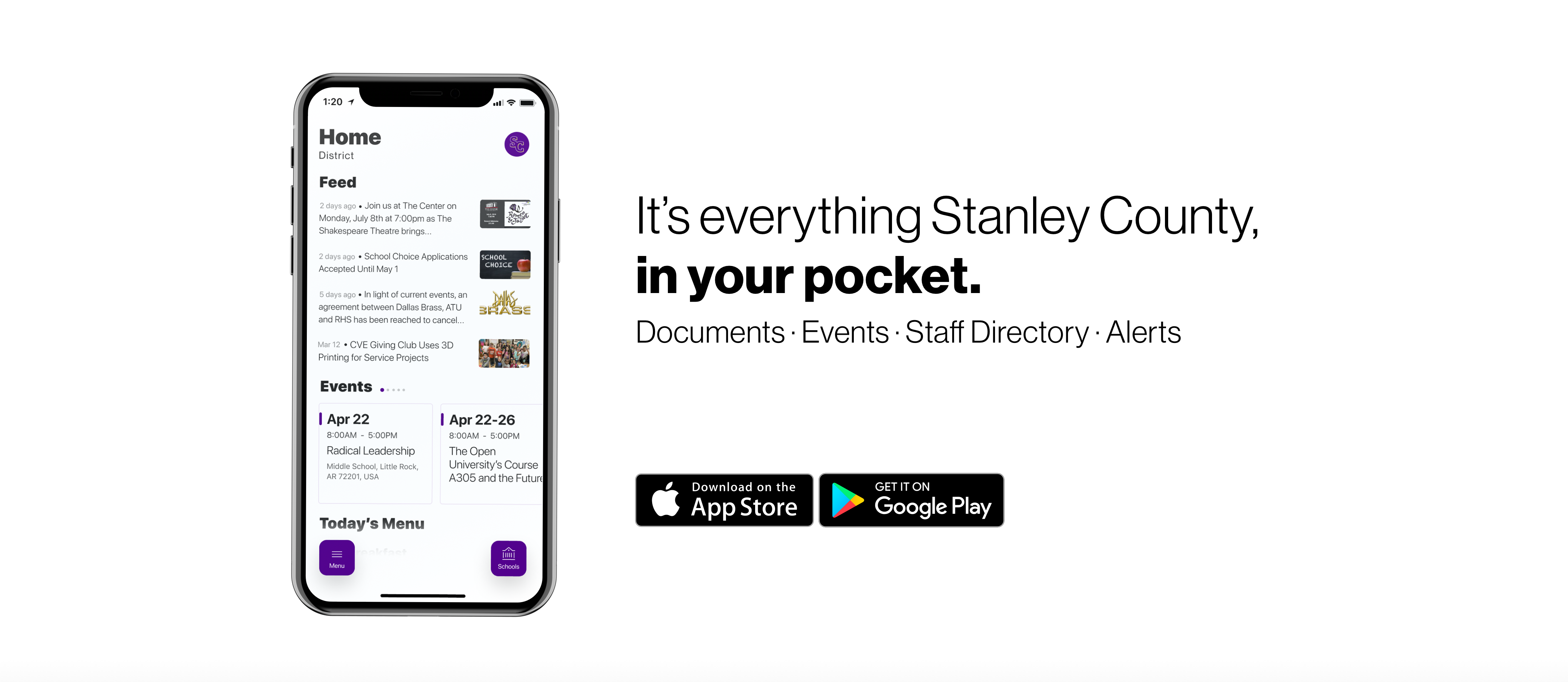 Banner for Stanley County App