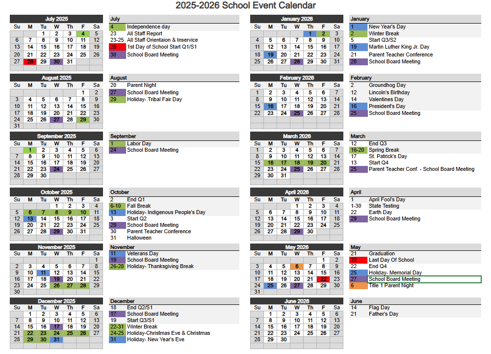 calendar