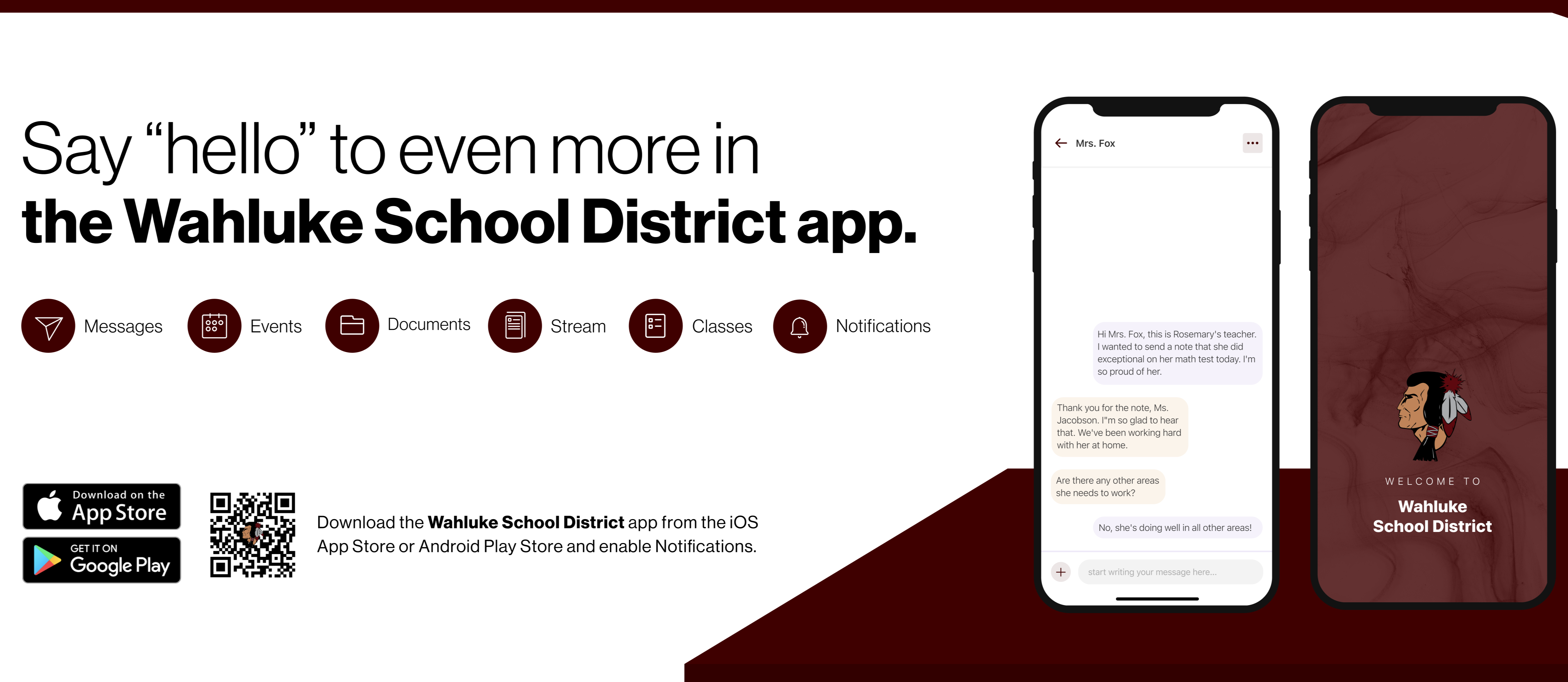 Wahluke graphic about even more in the district app 
