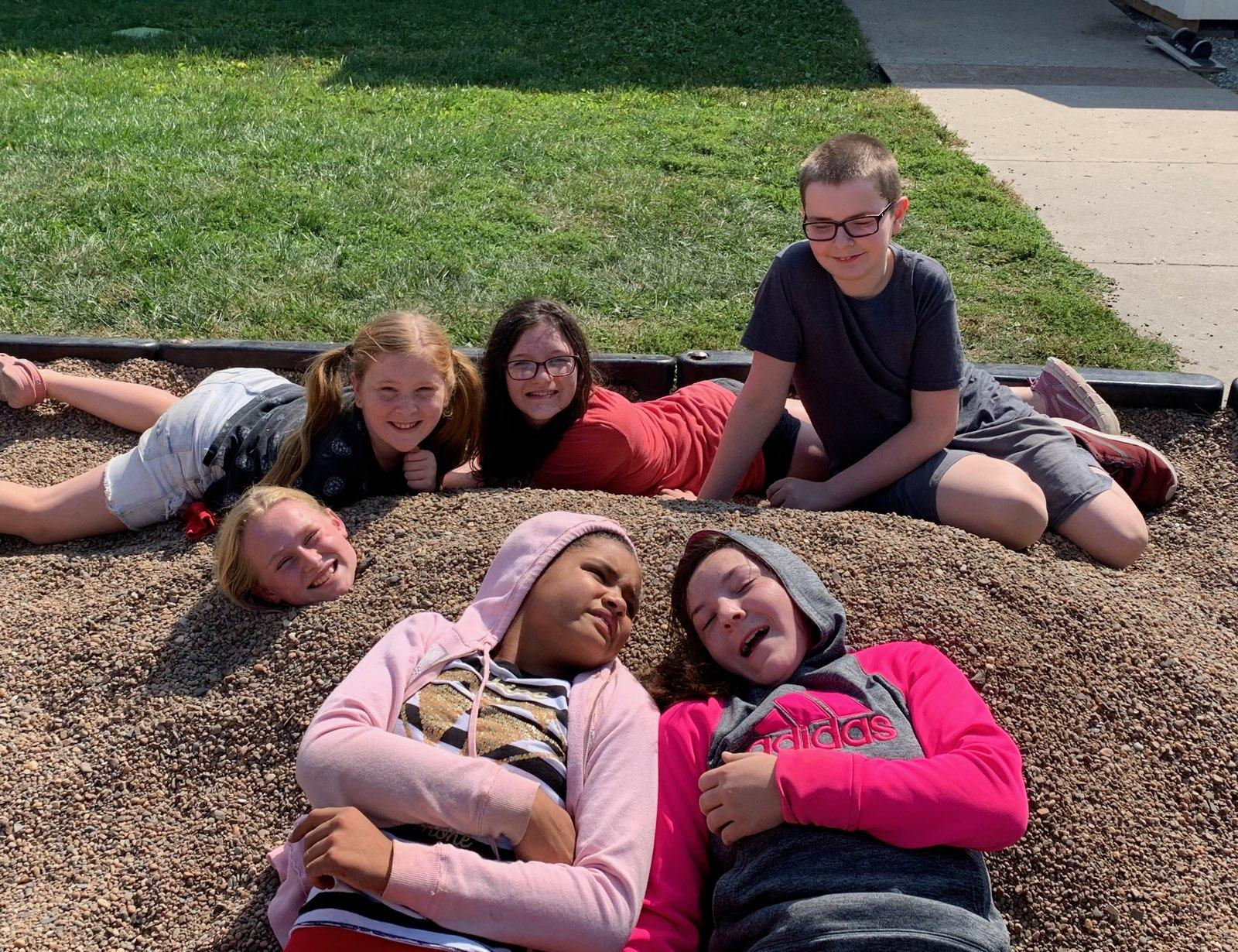 Students posing