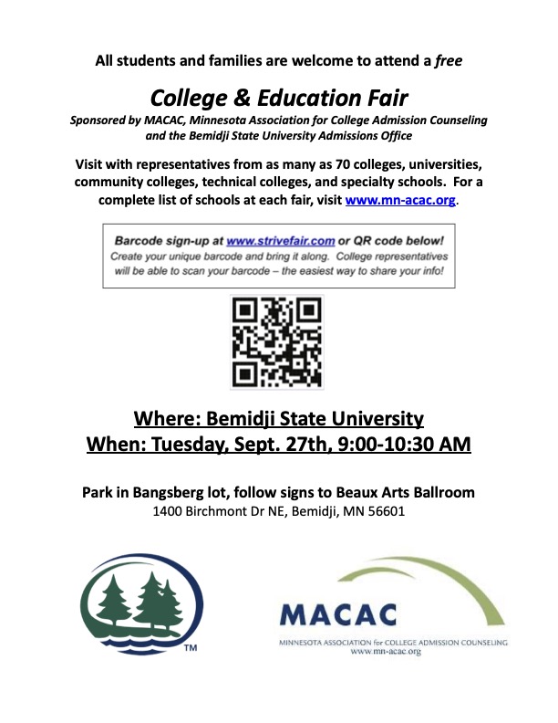 Flyer for College Fair