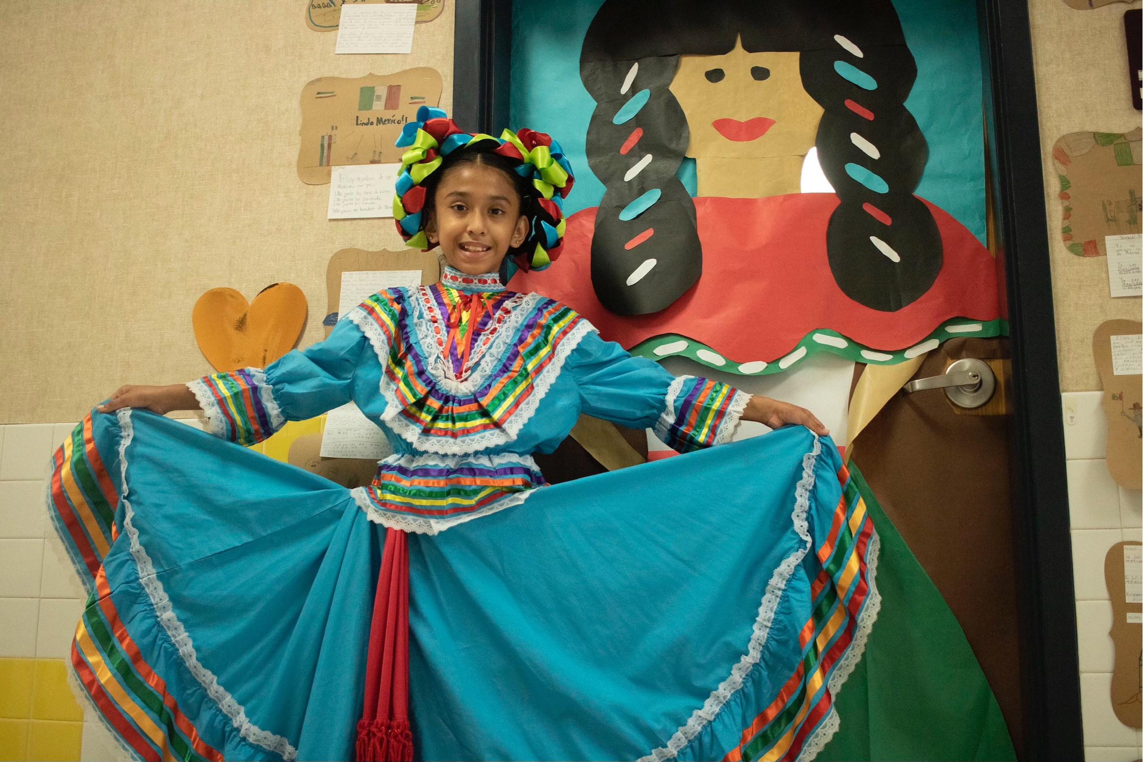 student in dress