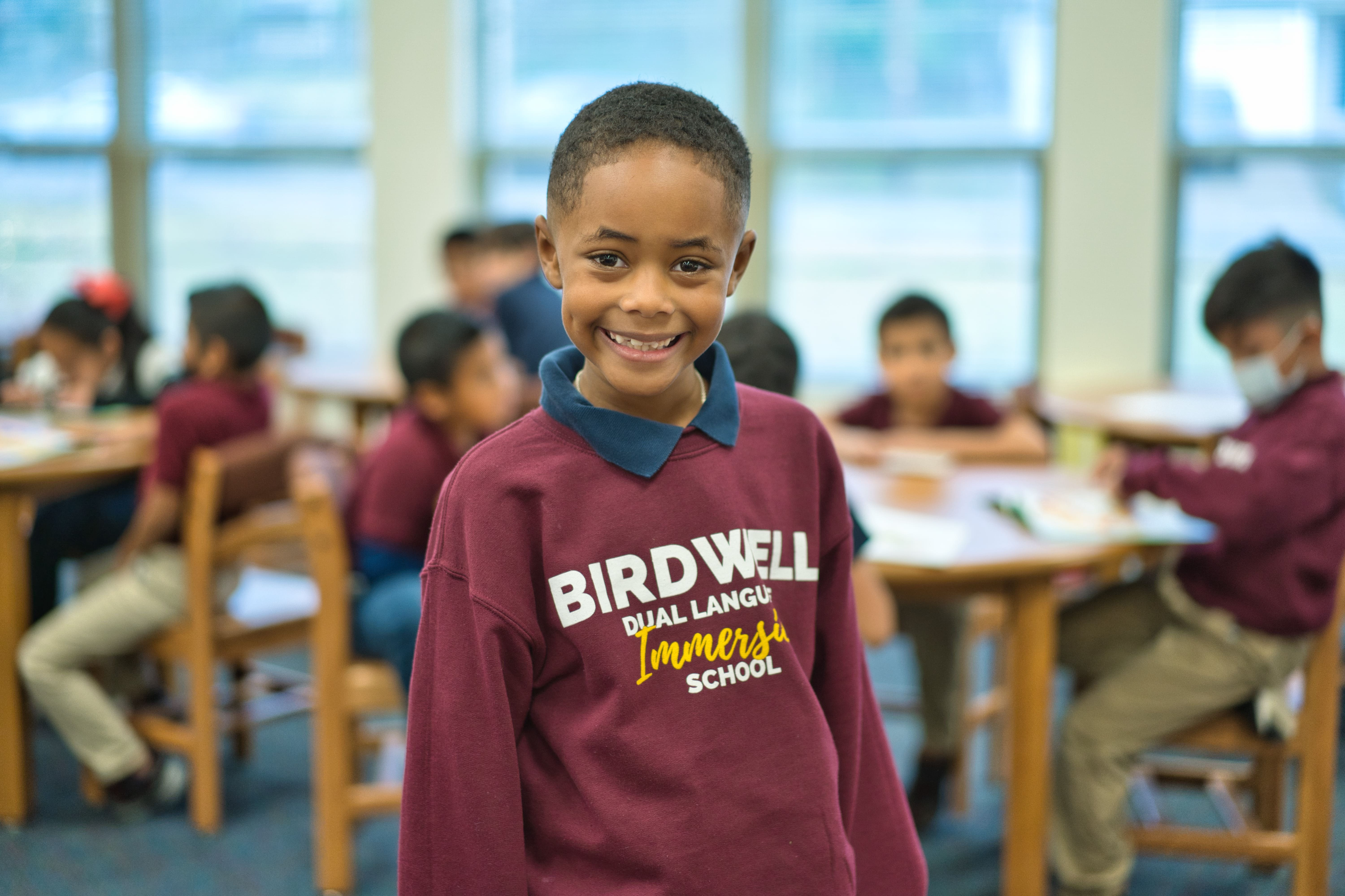 birdwell student in library